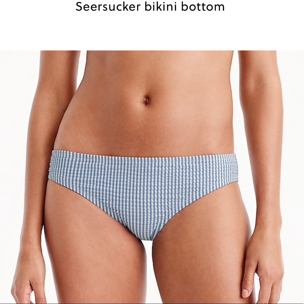 J.Crew | seersucker bikini bottom